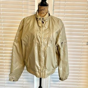 Vintage Turbo S Silton Cafe Racer Jacket Mens Size Large Beige Tan Windbreaker